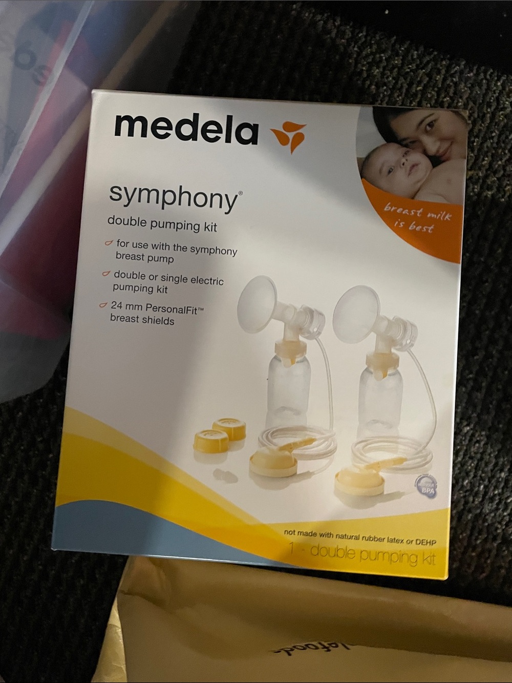 Medela Symphony Double Pumping Kit - White and Yellow